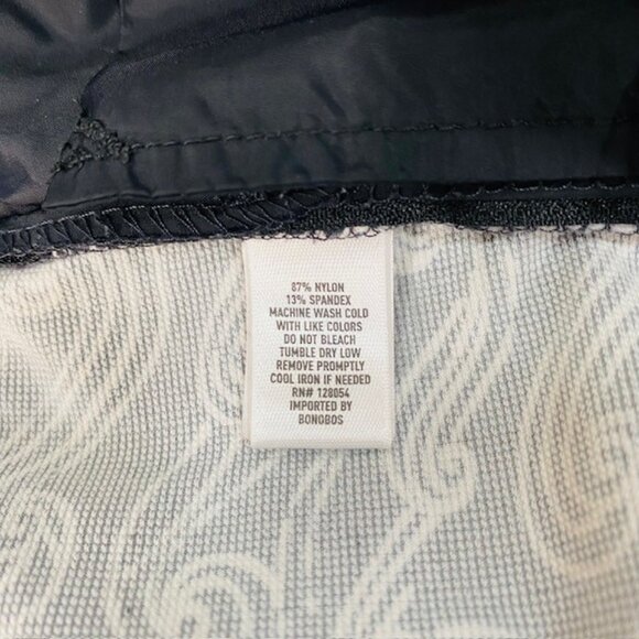 Bonobos Size 48 Black with Wave Design 7" Inseam Golf Shorts Stretchy - Picture 7 of 10